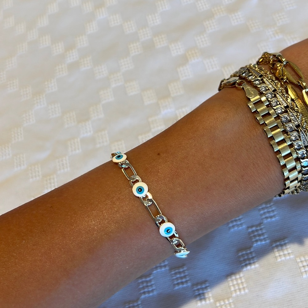GOLD EVIL EYE BRACELET